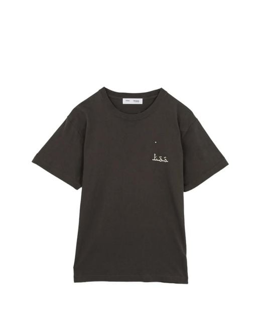 Toga Black Embroidered-Logo T-Shirt for men