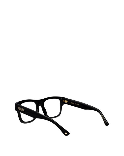 DSquared² Eckige Brille in Black für Herren