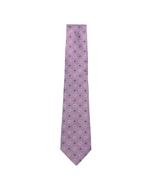 Canali Purple Floral Tie for men