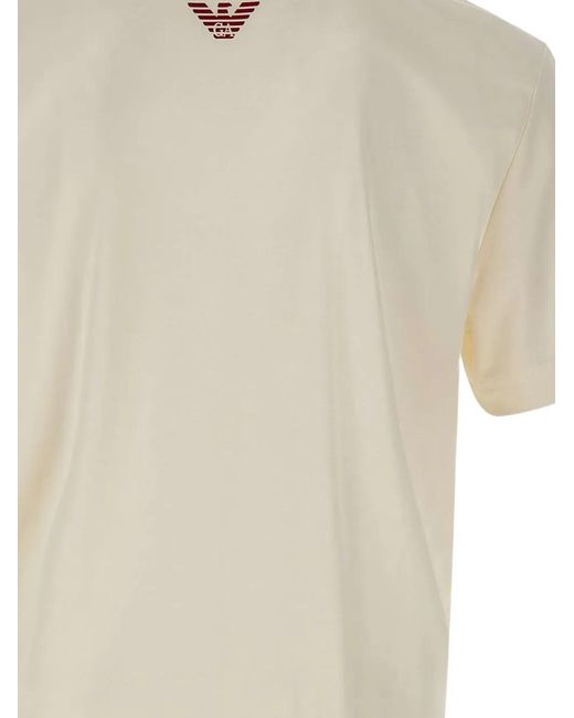 EA7 White Logo-Detail Polo Shirt for men