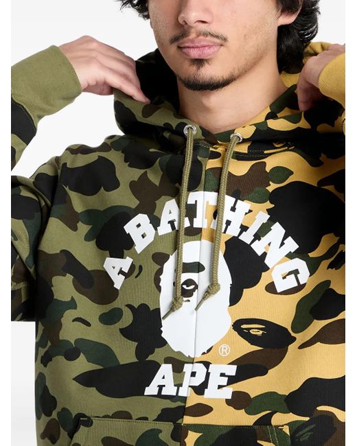 A Bathing Ape Green Camo-Print Hoodie