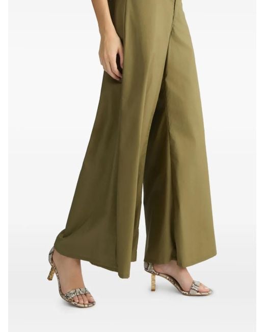 Liu Jo Green Flared Trousers