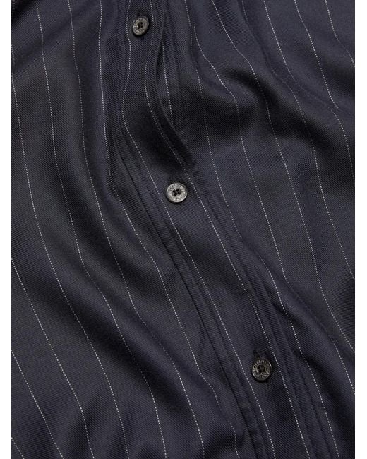 Acne Blue Button-Up Wool Overshirt