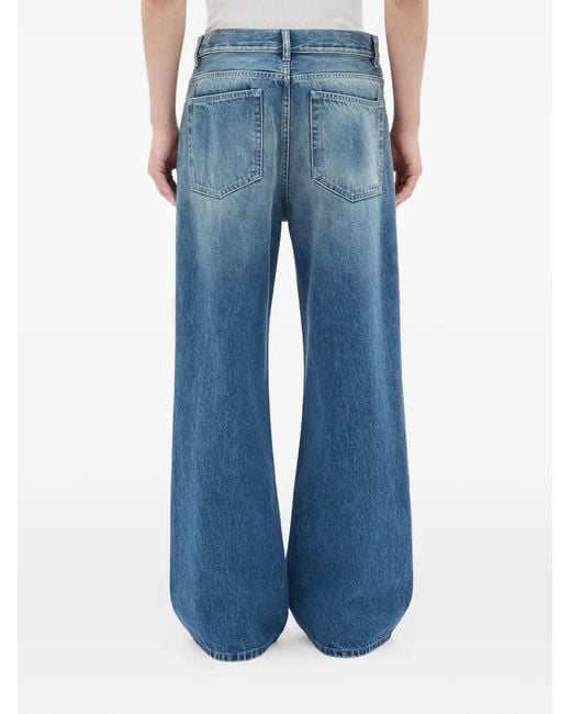 Ann Demeulemeester Blue Five-Pocket Flared Jeans for men