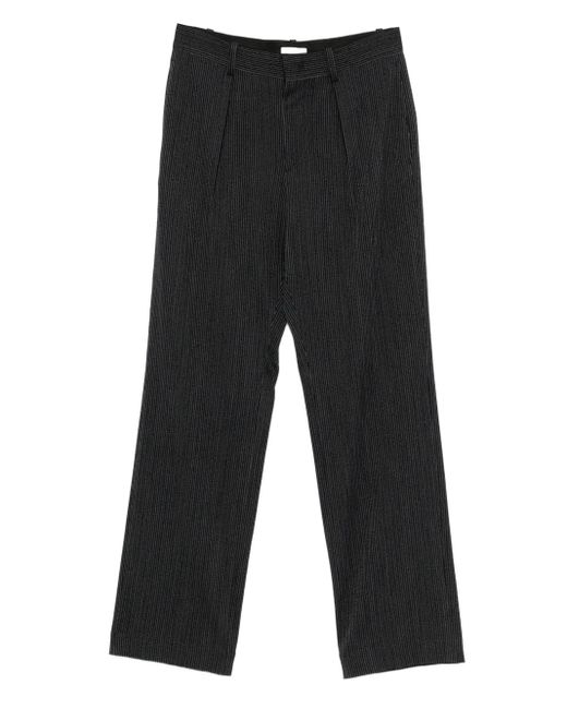 Isabel Marant Black Bundfaltenhose mit Nadelstreifen