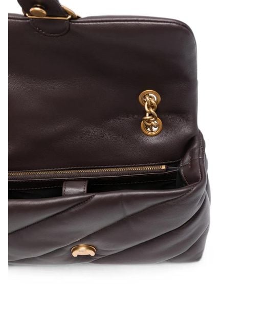 Pinko Black Small Love Quilted Shoulder Bag