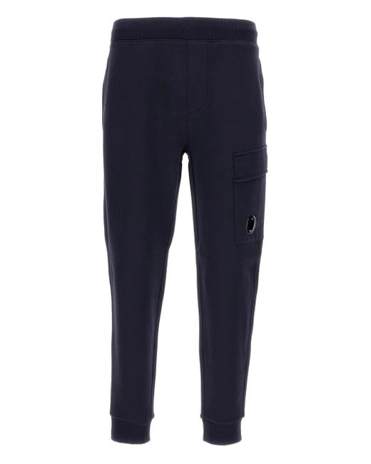 C P Company Blue Lens-Pocket Drawstring Track Pants for men