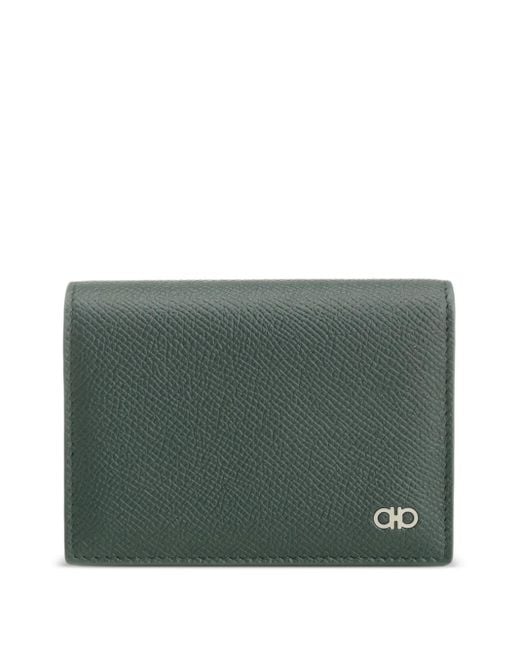 Ferragamo Green "Gancini" Credit Card Holder for men