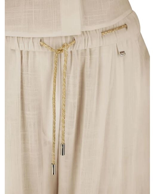 Herno White Drawstring-Waist Trousers