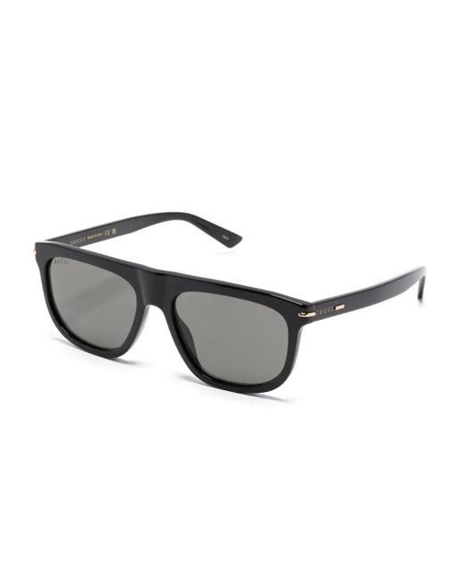 Gucci Gray Oval-Frame Sunglasses for men