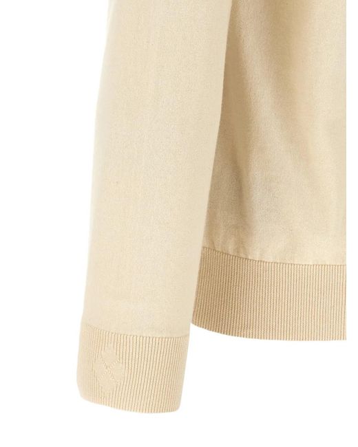 Ballantyne White Argyle-Pattern Crew-Neck Sweater for men