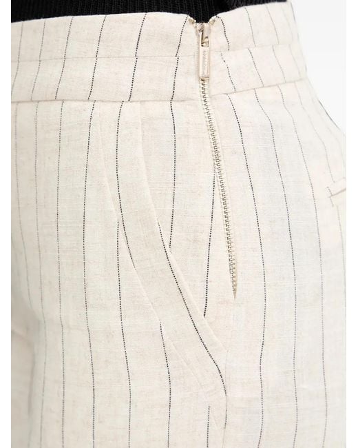 Morgan White Striped Trousers