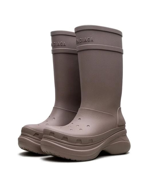 CROCSTM Brown X Balenciaga Platform Rubber Boots for men