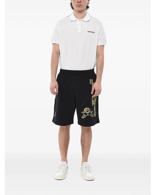 Givenchy White Logo-Print Shorts for men