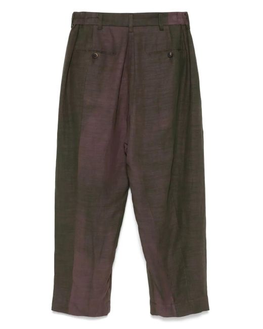 Ziggy Chen Gray Pleated Trousers for men