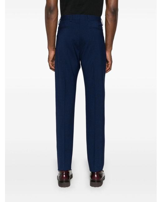 Paul Smith Blue Pleat-detail Tailored Trousers for men