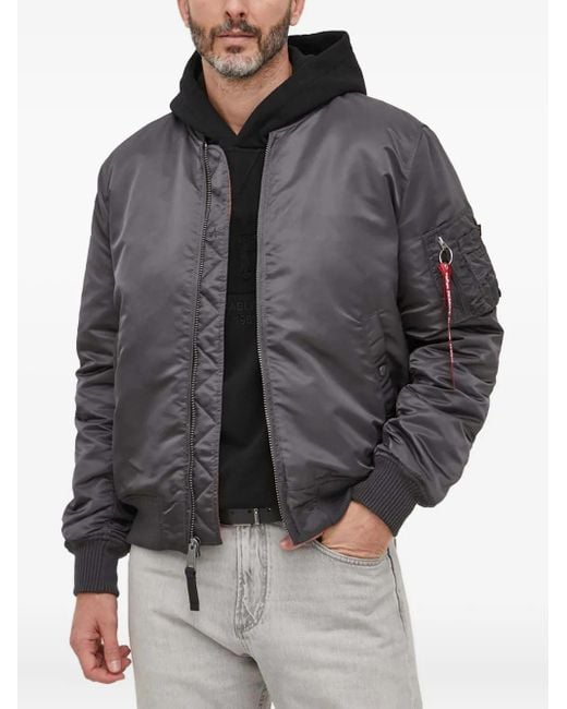 Bomber Ma-1 Vf 59 di Alpha Industries in Gray da Uomo