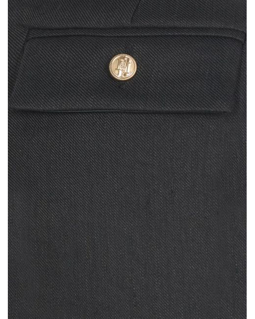 Elisabetta Franchi Black Pleat-Detailed Pocket Trousers