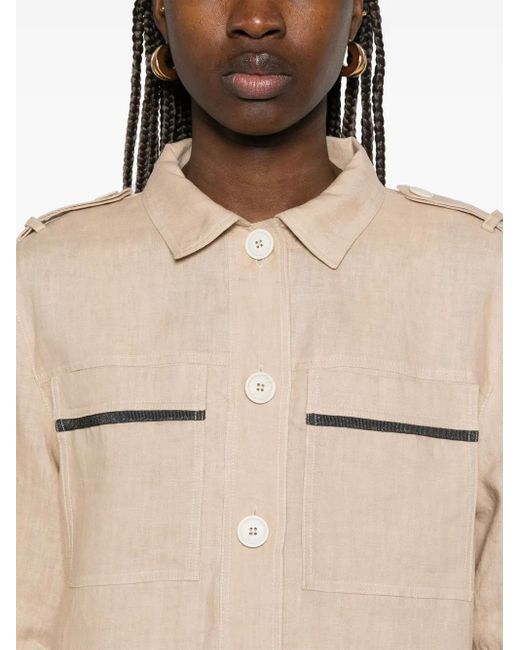 Eleventy Natural Linen Shirt
