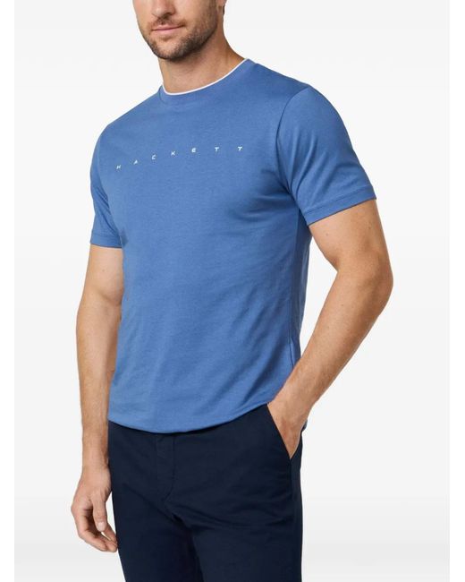Hackett Blue Logo-Print Short-Sleeve T-Shirt for men