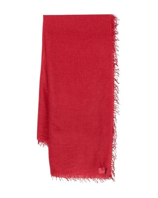 Sciarpa Con Bordi Sfrangiati di Faliero Sarti in Red