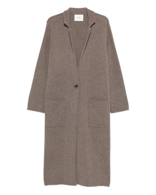 Lisa Yang Brown Buttoned Pocket Cardicoat