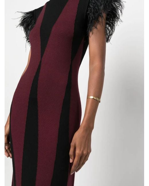 LaDoubleJ Purple Strickkleid Mit Intarsienmuster