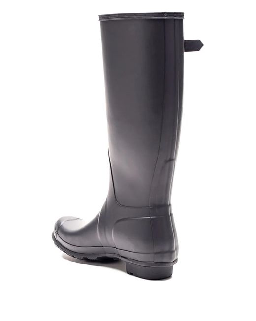 Hunter Blue Logo-Appliqué Boots