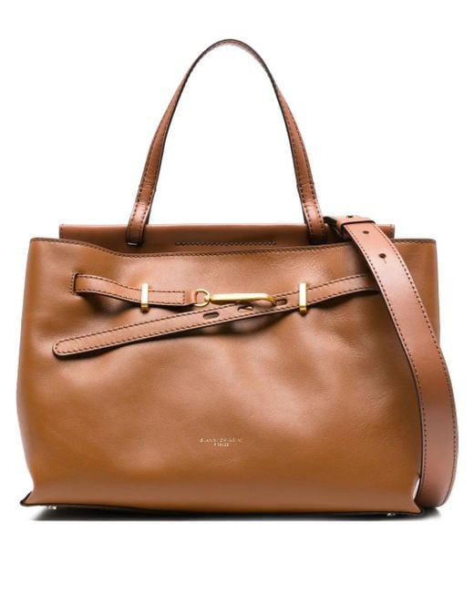 Gianni Chiarini Brown Tilda Leather Tote Bag