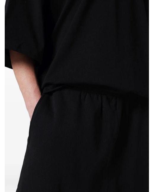 Entire studios Black Cotton Track Shorts for men