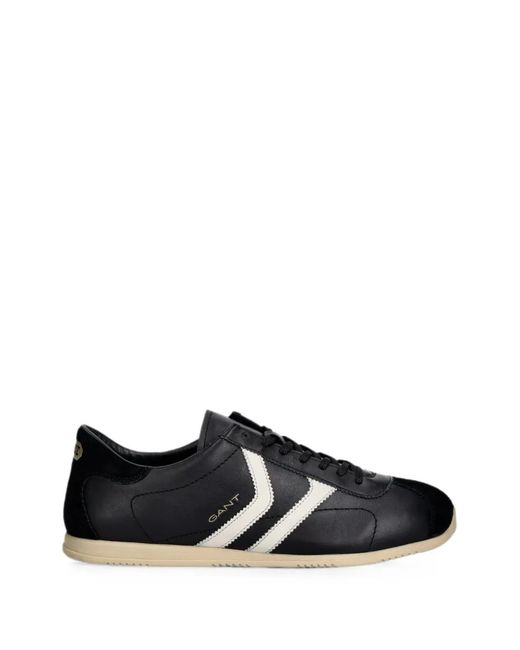 Gant Black Spearclub Logo-Print Panelled Sneakers for men