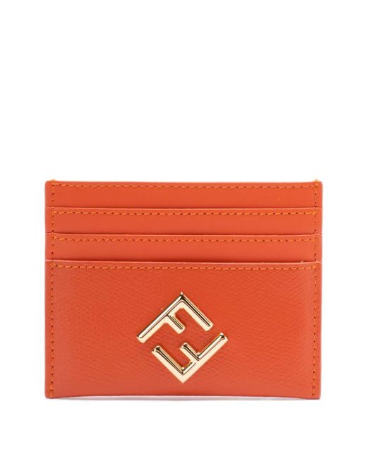 Fendi Orange Ff Diamonds Cardholder