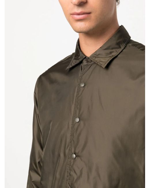 Aspesi Green Lilo Taffeta Padded Overshirt for men