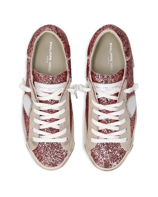 Philippe Model Pink Prsx Lace-Up Sneakers