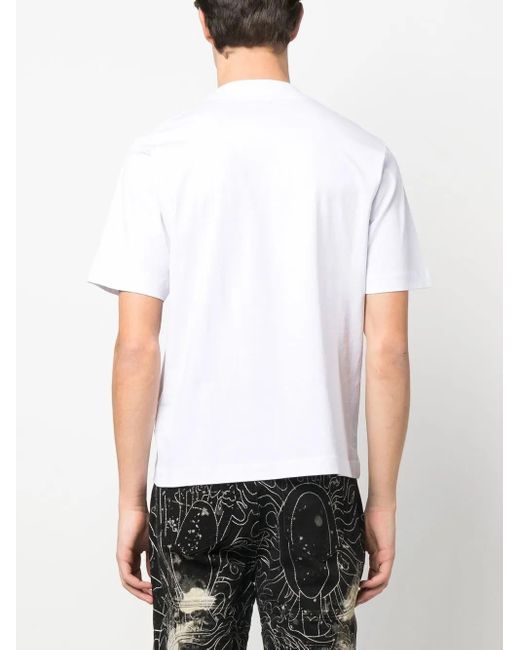 Etudes Studio White Logo-Embroidered Oversize T-Shirt for men