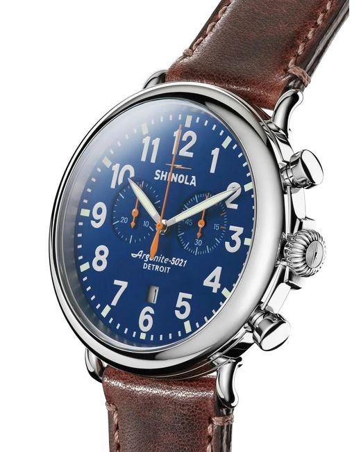 Shinola Blue Runwell Chrono 47Mm for men