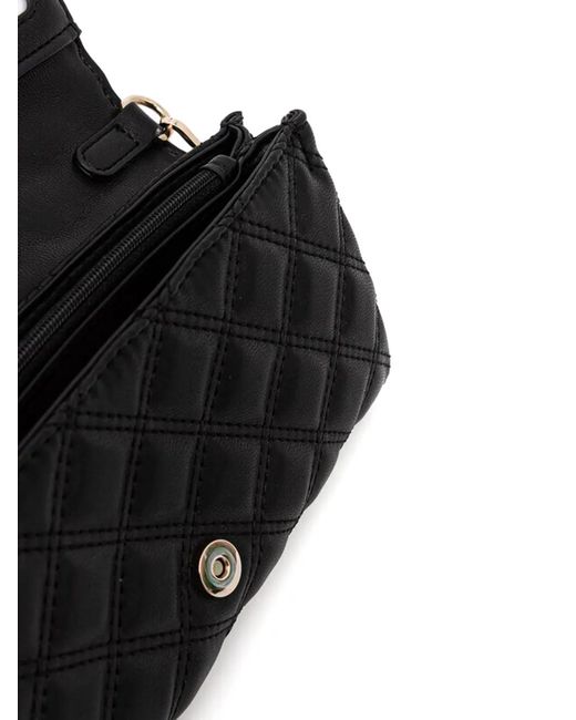 Guess Black Quilted Chain Cross Body Bag