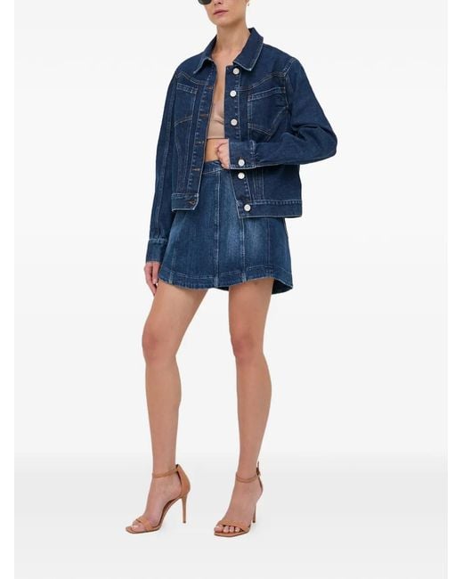 Trussardi Blue Button-Up Denim Jacket