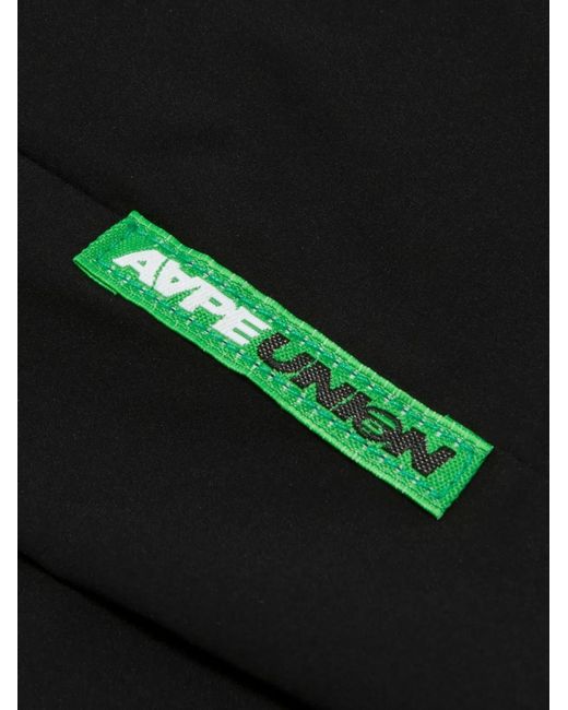 Aape By A Bathing Ape Black Logo-Patch Shorts for men