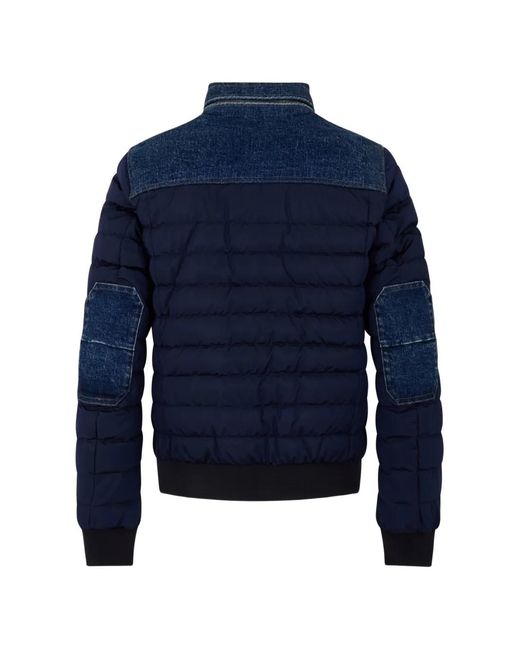 Moorer Blue Denim Padded Jacket for men