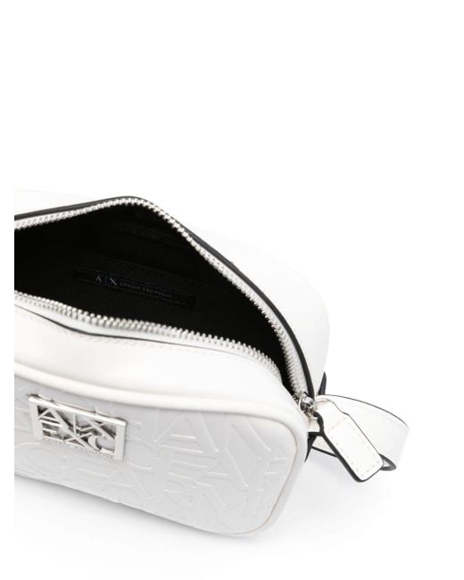 Armani Exchange Logo-patch Camera Crossbody Bag in Black