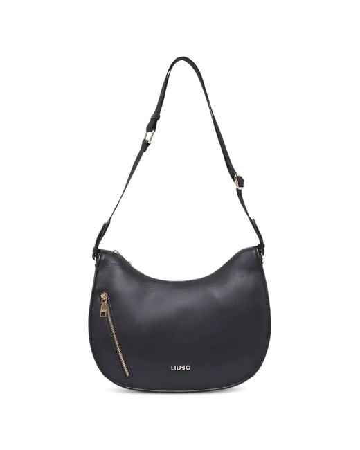 Liu Jo Black Zip-Up Shoulder Bag