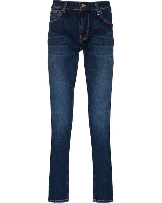 Nudie Jeans Blue Terry Skinny Jeans for men