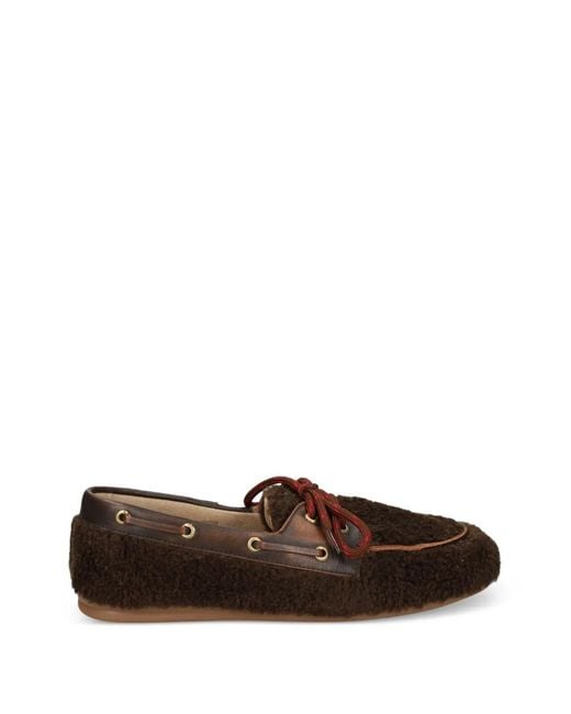 POSA Brown Loafer Mit Shearling-Effekt