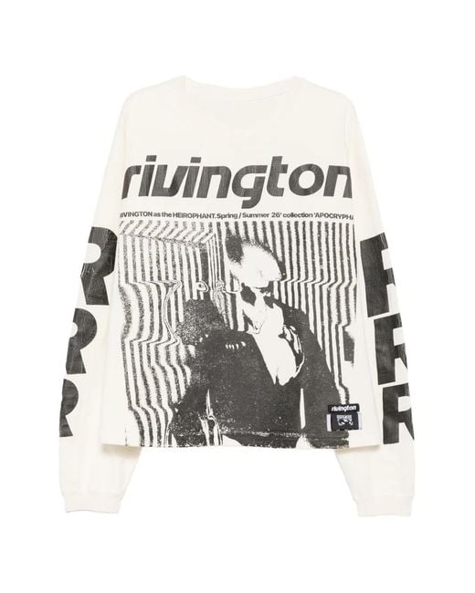 RIVINGTON roi Rebis White Graphic-Print Long-Sleeve T-Shirt for men