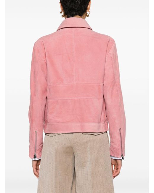 Giacca-camicia con zip di Manuel Ritz in Pink