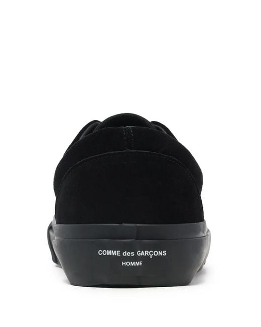 Comme des Garçons Black Logo-Embossed Suede Sneakers for men