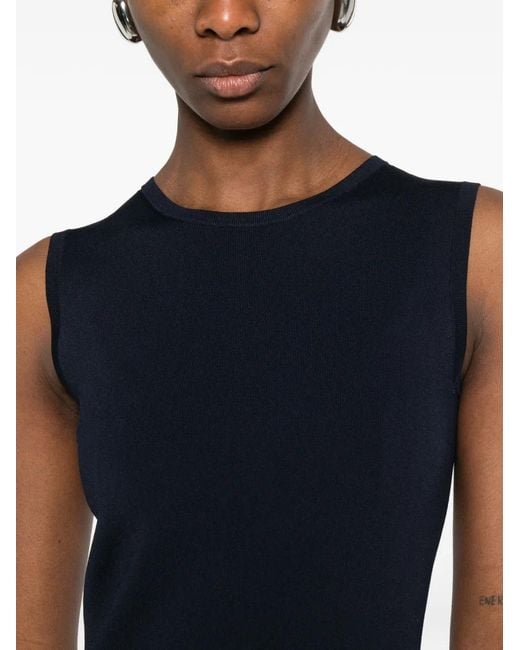 Max Mara Blue Pangus Midi Dress