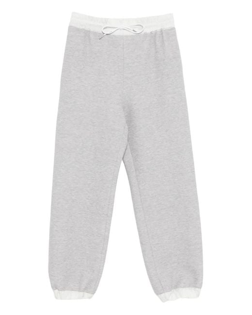 Sacai White Pantalon À Design Colour Block