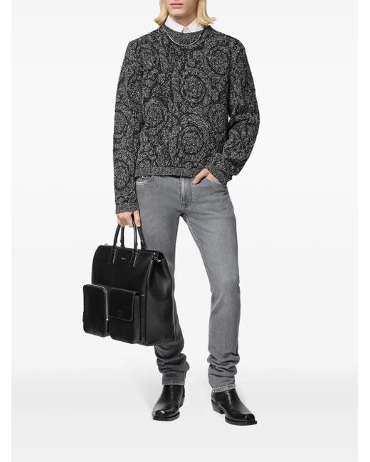 Versace Gray Sweaters for men